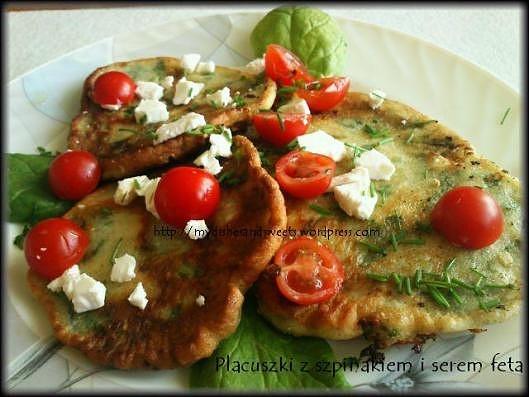 Placuszki ze szpinakiem i serem feta