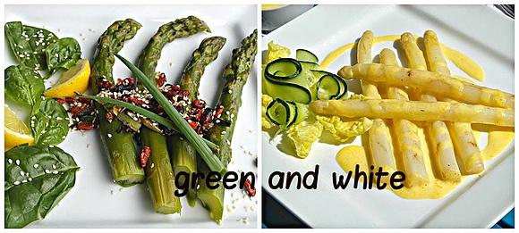 Szparagi białe i zielone - Green and white asparagus