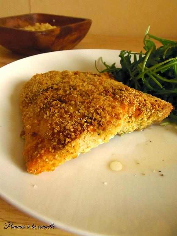 Pieczony łosoś z panierką curry