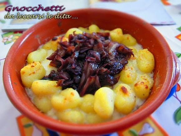 Gnocchetti con radicchio e taleggio