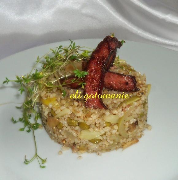 Pęczak z warzywami i chorizo