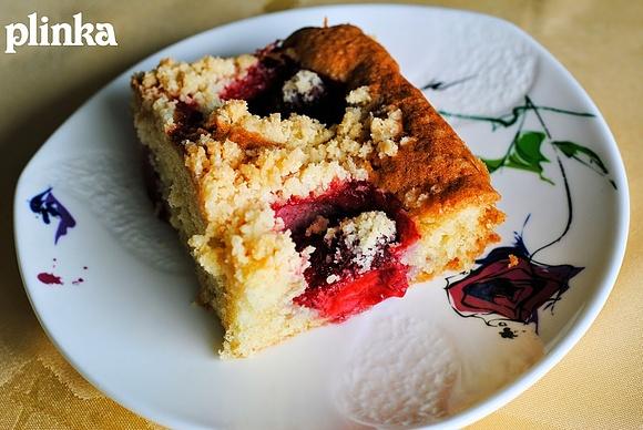Ciasto z truskawkami i kruszonką