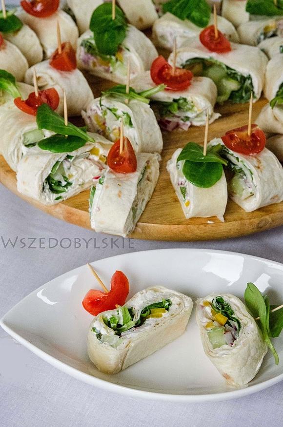 Wiosenne roladki z tortilli