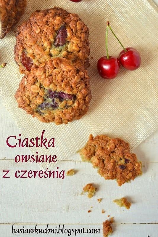 Ciastka owsiane z czereśniami