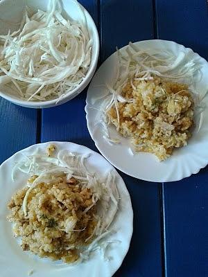 Risotto z mięsem i kapustą