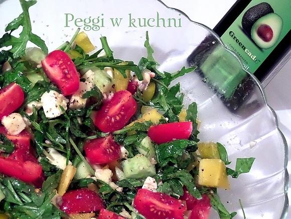 Sałatka z rukoli z olejem z avocado