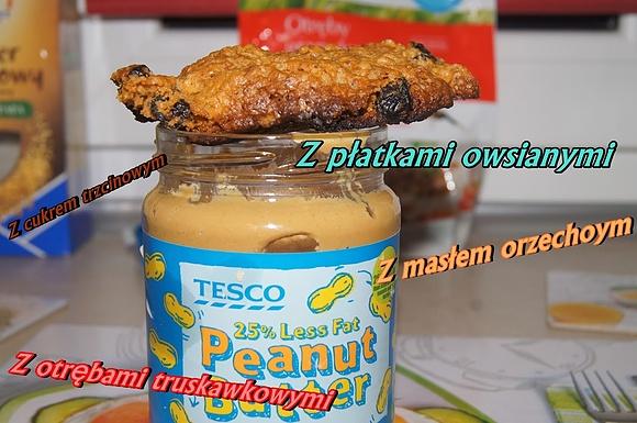 Ciasteczka otrębowe z masłem orzechowym