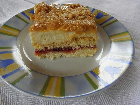 Ciasto krówka z dżemem i masą krówkową