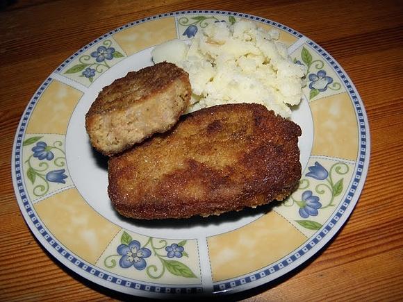Mięso mielone w waflu