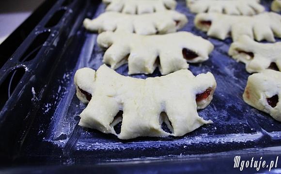 Grzebyki kruche ciasteczka nadziewane marmoladą