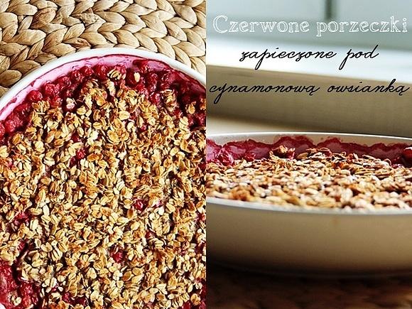 Pieczona owsianka z porzeczkami