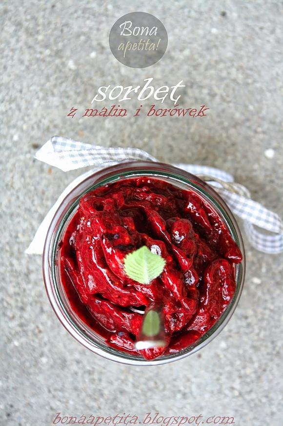 Fit sorbet z malin i borówek