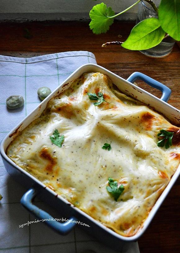 Lasagne z bobem i fetą