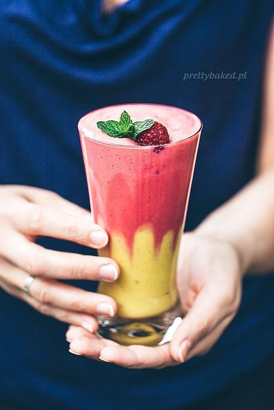 Jaglane smoothie malina mango