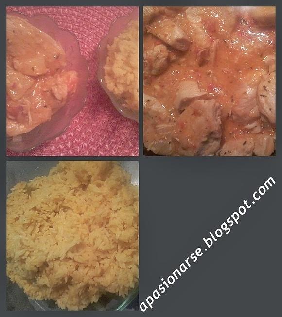 Kurczak w mleczku kokosowym z ananasem i ryżem curry