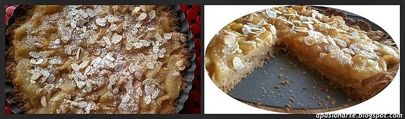 Tarta z gruszkami i płatkami migdałowymi