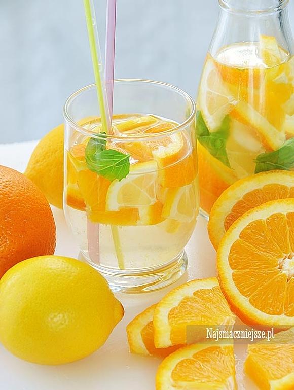 Lemoniada pomarańczowa z miętą