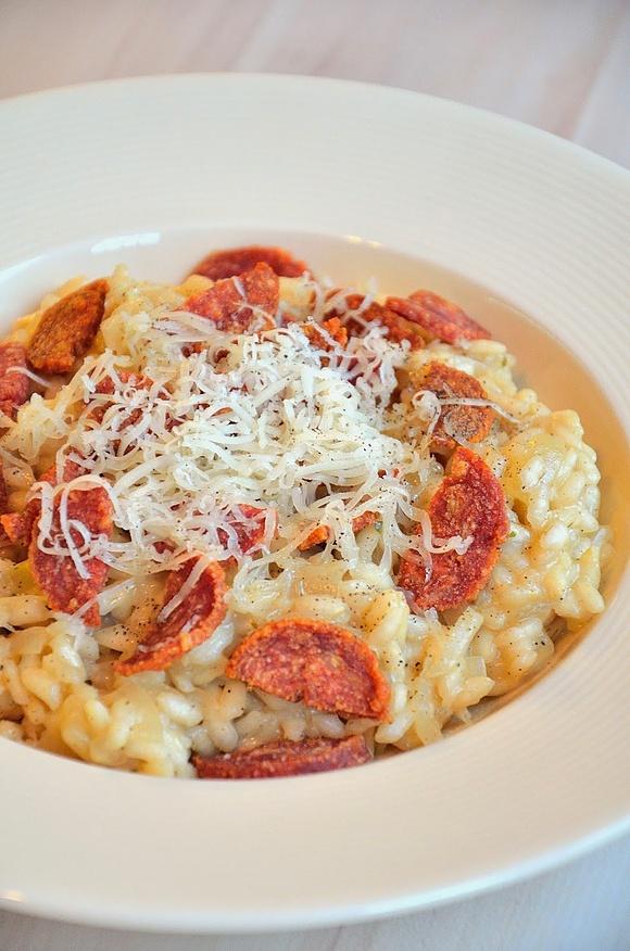 Risotto z salami i serem fontina