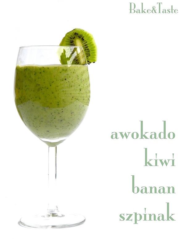 Smoothie z awokado, szpinaku, kiwi i banana
