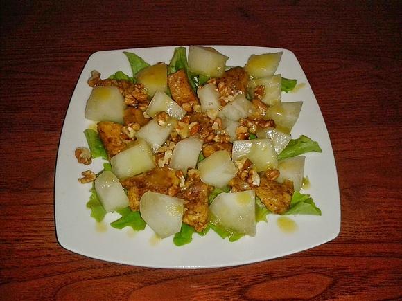 Kurczak i melon sałatka na kolację