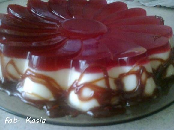 Panna cotta z granatem i karmelem