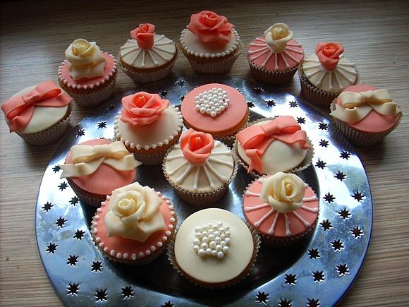 Weselne łososiowe cupcakes