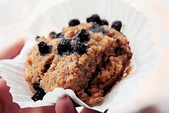 Bezglutenowe muffinki z jagodami