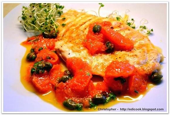 Grillowany kurczak w sosie grapefruitowym