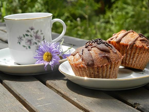 Czekoladowe muffiny z czereśniami