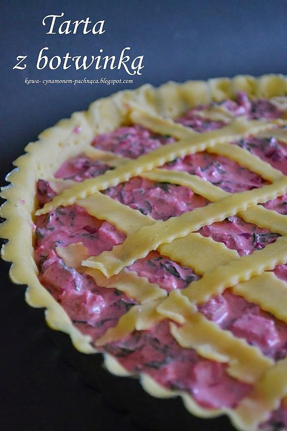 Tarta z botwinką i serem kozim