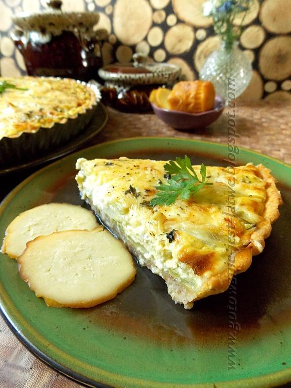 Tarta z serami góralskimi i fasolką szparagową