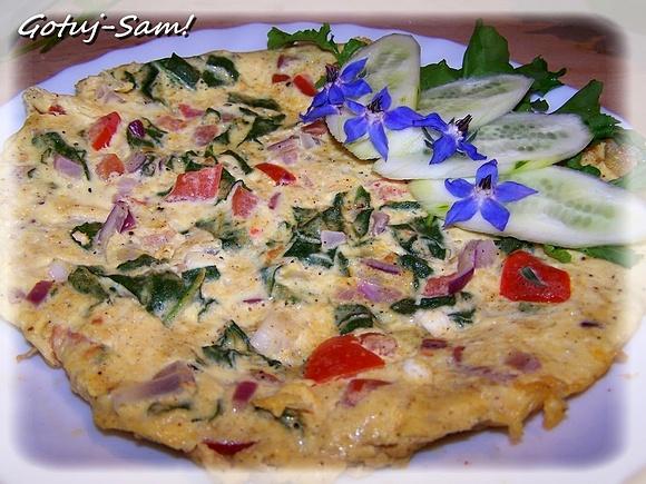 Ogórecznik jaja feta frittata ogórkowa