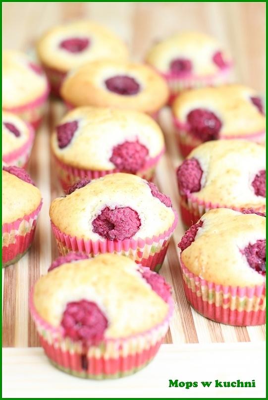 Proste i szybkie muffinki z malinami