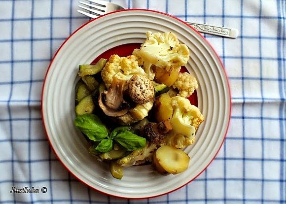 Pieczone młode warzywa