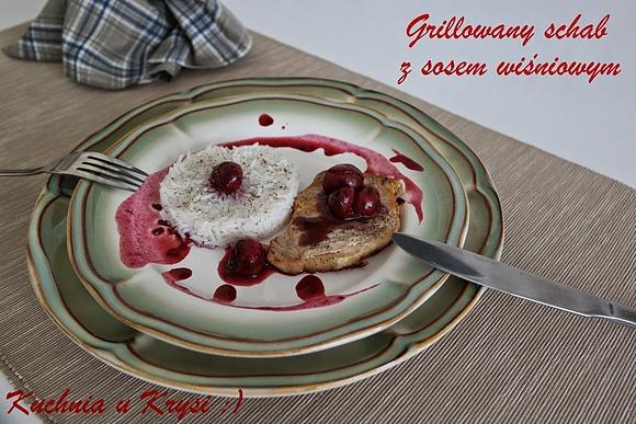 Grillowany schab z sosem wiśniowym
