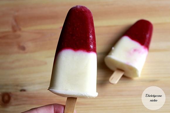 Bezcukrowe lody malinowe