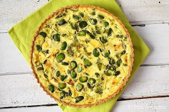 Tarta z bobem i kozim serem