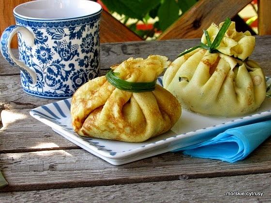 Sakiewki z kurkami i mozzarellą