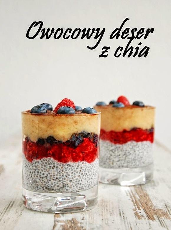 Owocowy deser z chia - zdrowy pudding na śniadanie i wieczorny deser