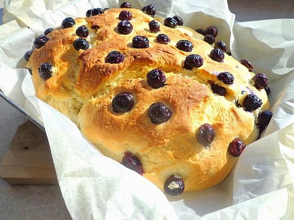Ciasto drożdżowe z borówkami