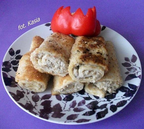 Krokiety z nadzieniem porowo-śmietanowym