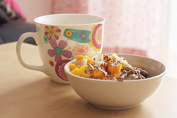 Sojowa owsianka z mango