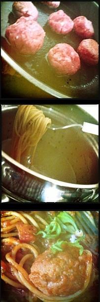 Spaghetti z pulpecikami z mięsa mielonego z indyka