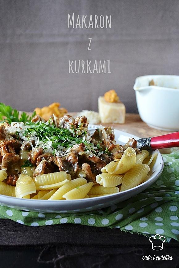 Makaron z kurkami
