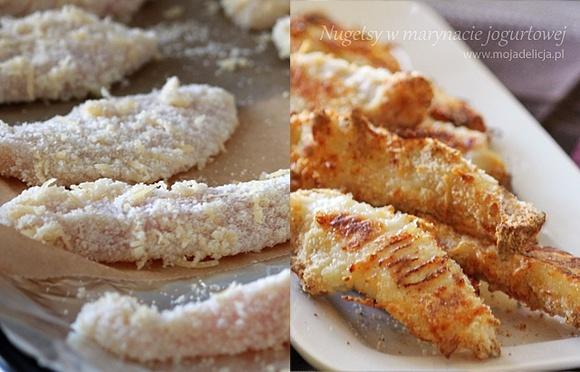 Pieczone nugetsy w marynacie jogurtowej
