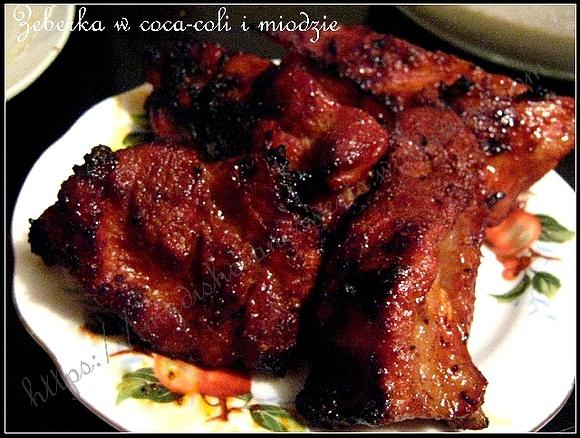 Żeberka z grilla w coca-coli i miodzie