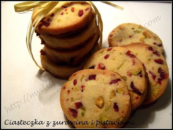Ciasteczka z żurawiną i pistacjami