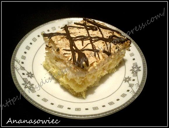 Ananasowiec - ciasto z ananasem i bezą kokosową