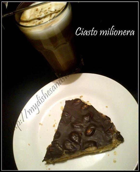 Ciasto milionera z kremem toffi i czekoladą