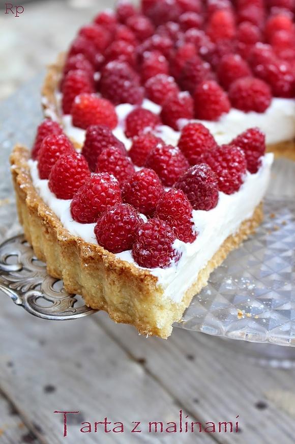 Tarta z malinami